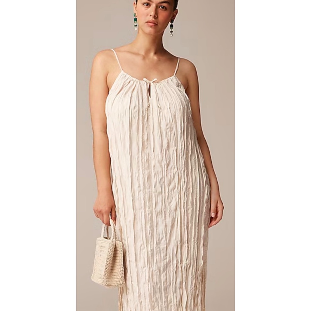 J. Crew Crinkled Side Slit Midi